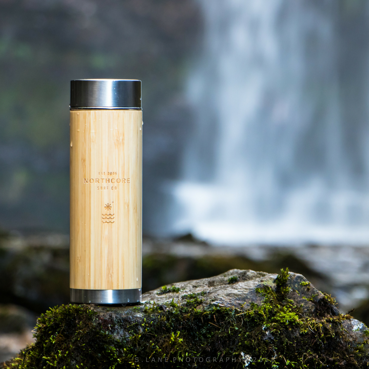 Northcore Bamboo Stainless Steel Thermos Flask 360ml