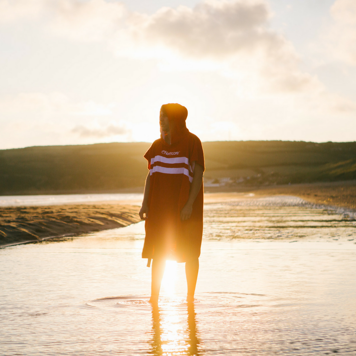 "Beach Basha" Changing Robe - Red Stripes