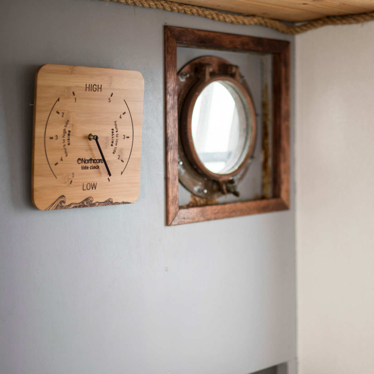 Bamboo Wall Mounted Tide Clock