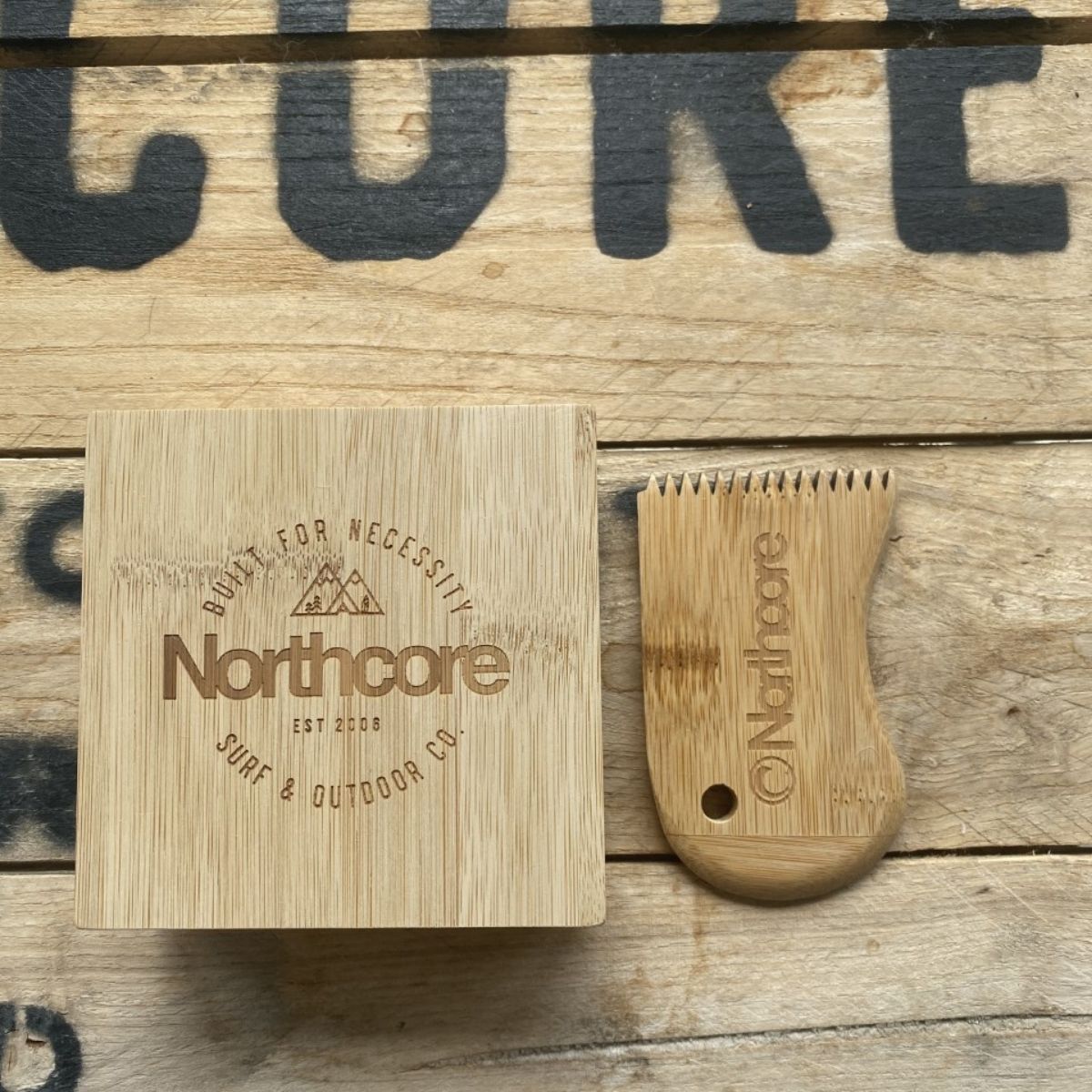 Bamboo Wax Comb and Box Gift Set