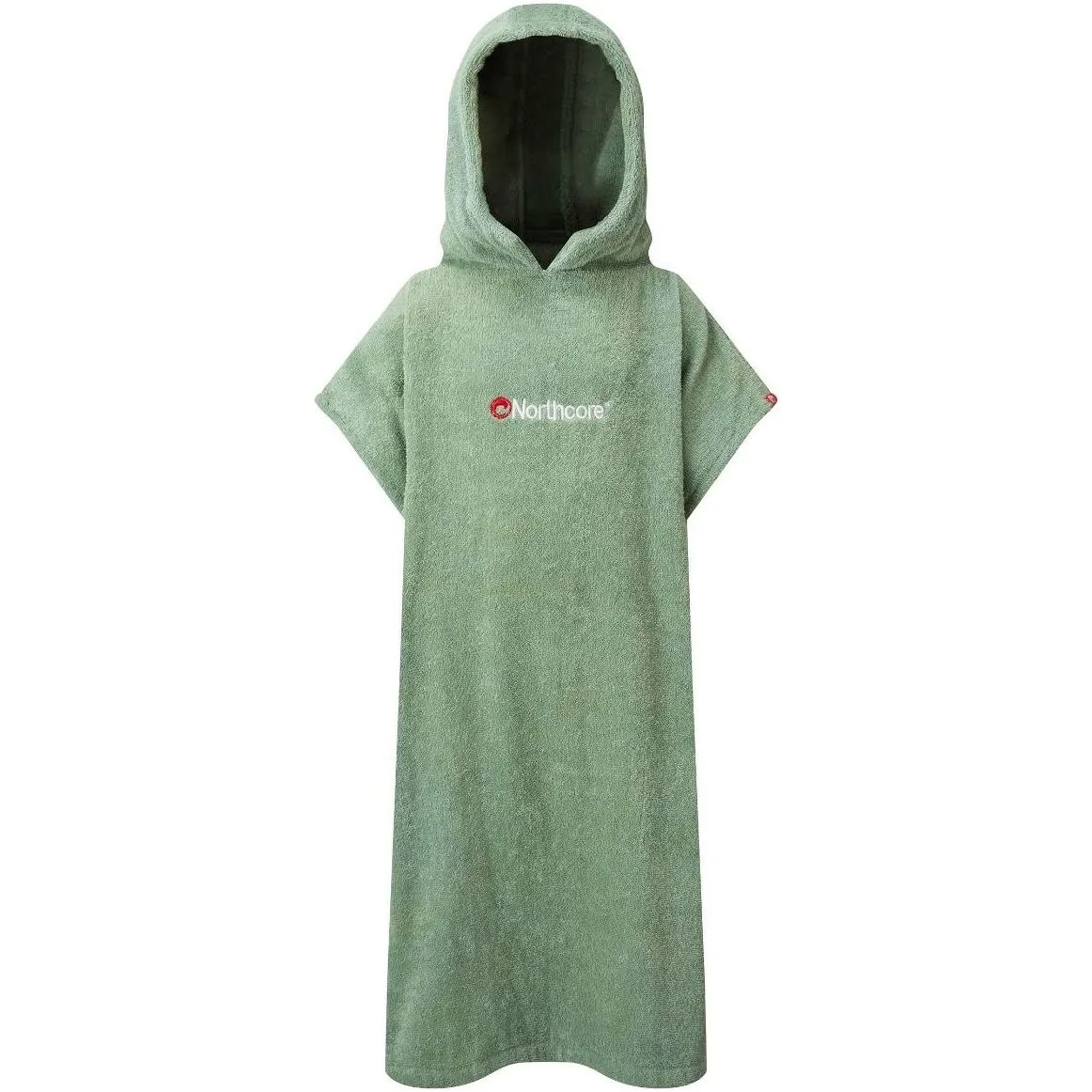 2026 Northcore Kids Beach Basha Hooded Towel Changing Robe / Poncho NOCO24D - Green