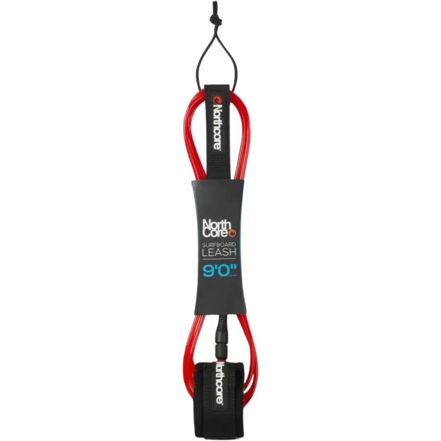 2026 Northcore 9FT Surfboard Leash NOCO57D - Red