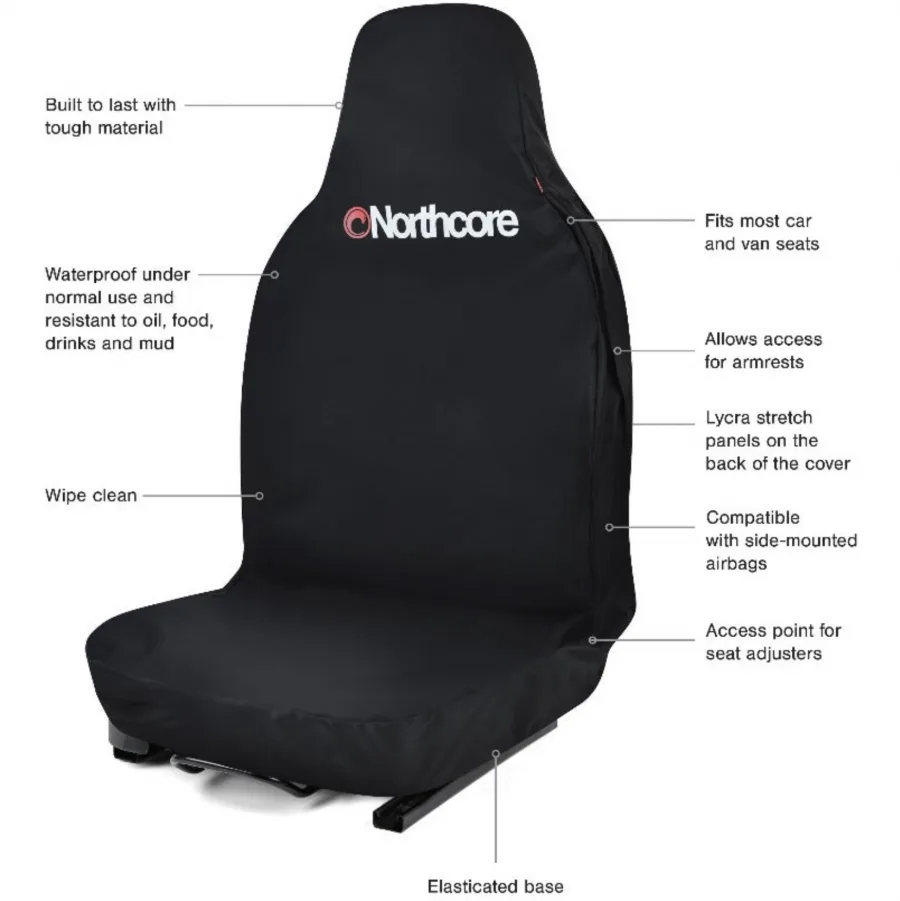 2026 Northcore Single Car Seat Cover NOCO05E - Red