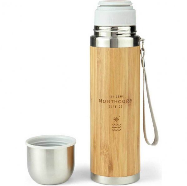 Bamboo & Stainless Steel Flask With Mug 360ml