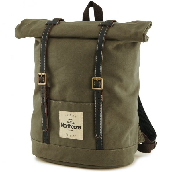 Waxed Canvas Backpack - Olive Green