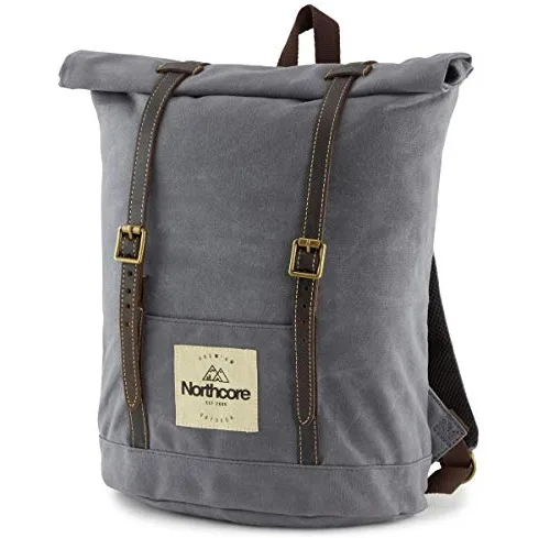 2026 Northcore Waxed Canvas Back Pack NOCO118B - Stone Grey