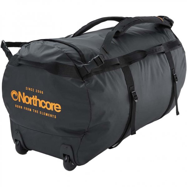Wheeled Duffle Bag 110L - Black / Orange