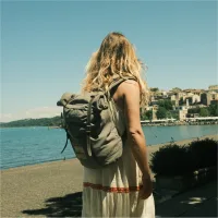 2026 Northcore Waxed Canvas Back Pack NOCO118B - Stone Grey