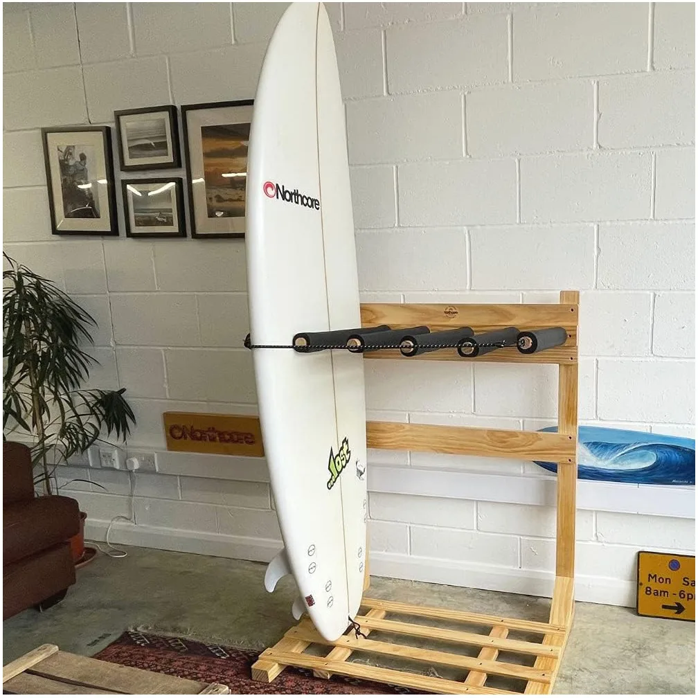 2026 Northcore Surfboard Floor Stand NC123A - Wood