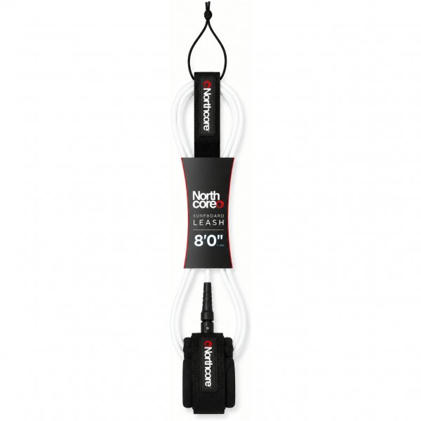 8FT Surfboard Leash - White
