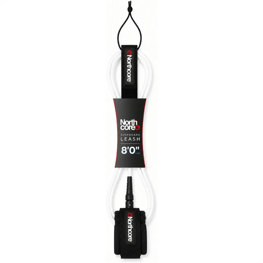 2026 Northcore 8FT Surfboard Leash NOCO56A - White