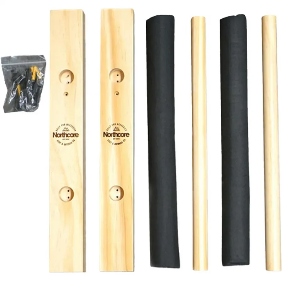2026 Northcore Double Surfboard Rack NC1234 - Wood