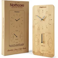 2026 Northcore Wall Mounted Bamboo Time & Tide Clock Portrait NOCO088D