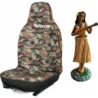 2026 Northcore Waterproof Car Seat Cover & Hawaiian Hula Dashboard Doll Bundle NCHW - Camo