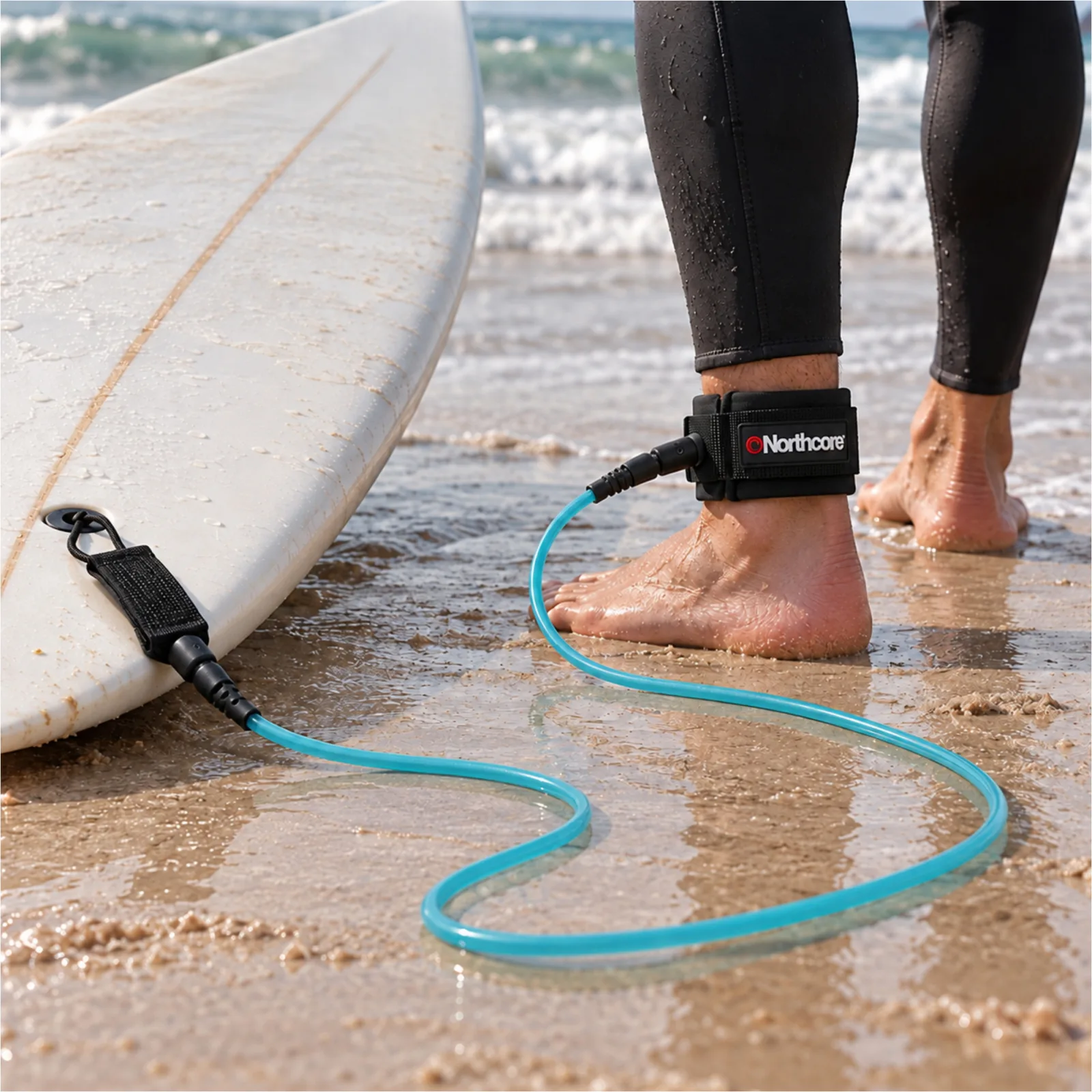 2026 Northcore 7FT Surfboard Leash NOCO55E - Turquoise