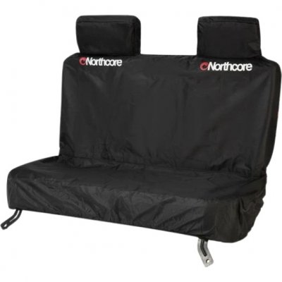 Waterproof Triple Rear Car Seat Cover - Black