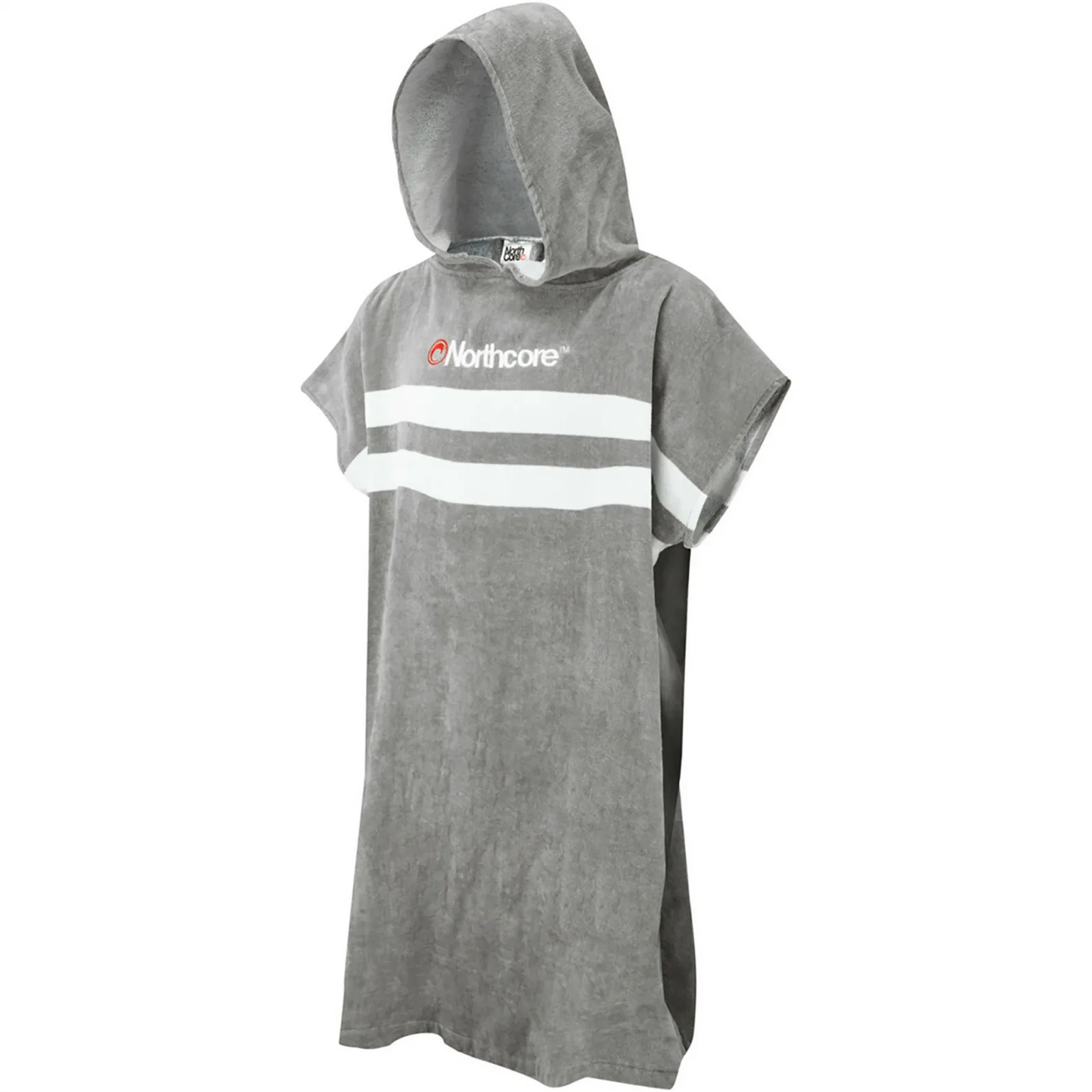2026 Northcore Beach Basha Stripe Hooded Towel Changing Robe / Poncho  NOCO241 - Grey