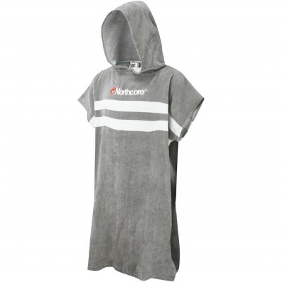 Beach Basha Stripe Hooded Towel Changing Robe / Poncho - Grey