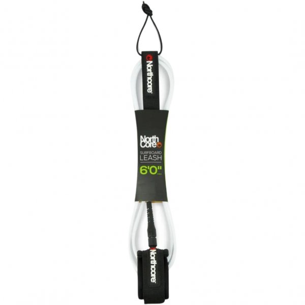 6FT Surfboard Leash - White
