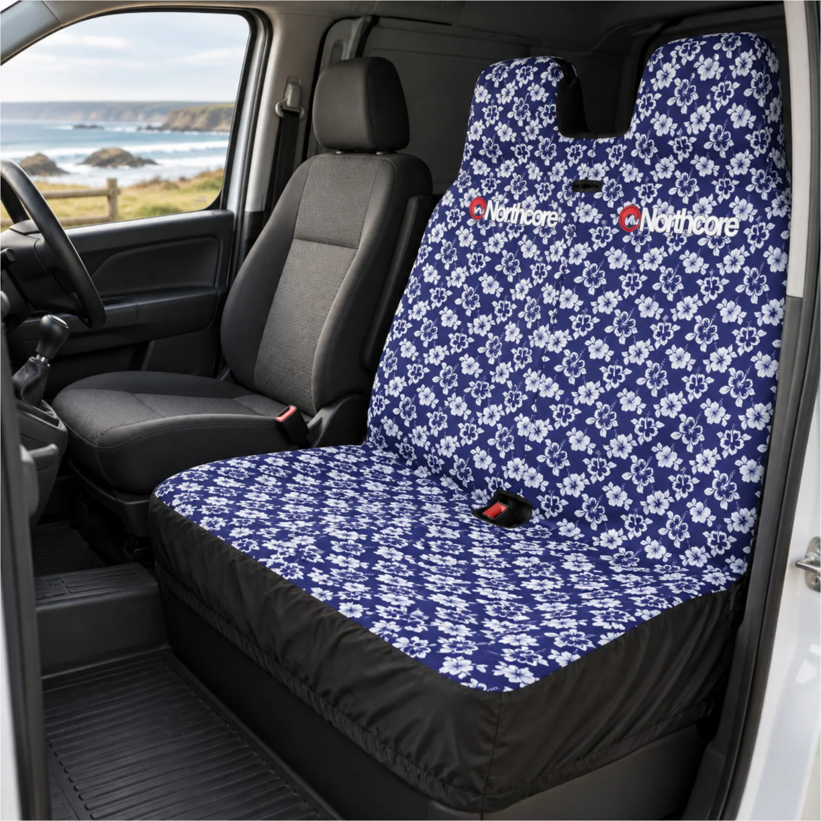 2026 Northcore Van Double Seat Cover NOCO06C - Hibiscus