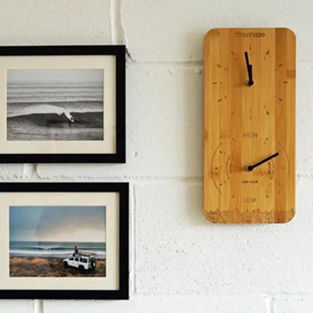 2026 Northcore Wall Mounted Bamboo Time & Tide Clock Portrait NOCO088D