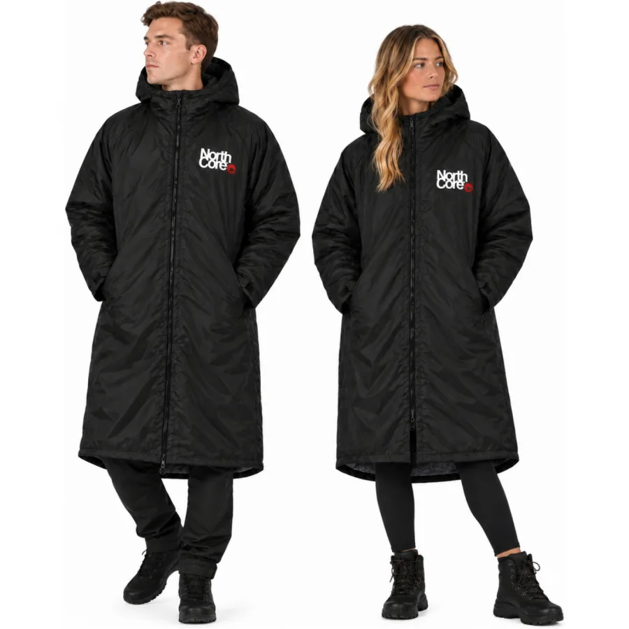 2026 Northcore Beach Basha Pro 4 Season Changing Robe NOCO24E - Black