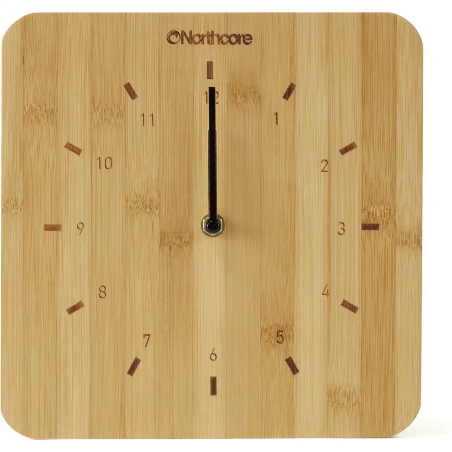 2026 Northcore Wall Mounted Bamboo Time Clock NOCO88F - Wood