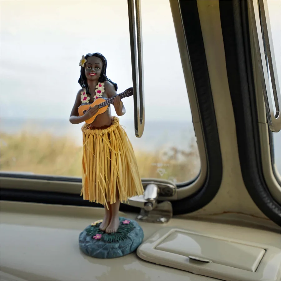 2026 Northcore Waterproof Car Seat Cover & Hawaiian Hula Dashboard Doll Bundle NCHW - Hibiscus