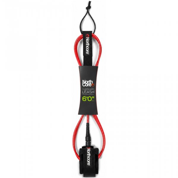6FT Surfboard Leash - Red