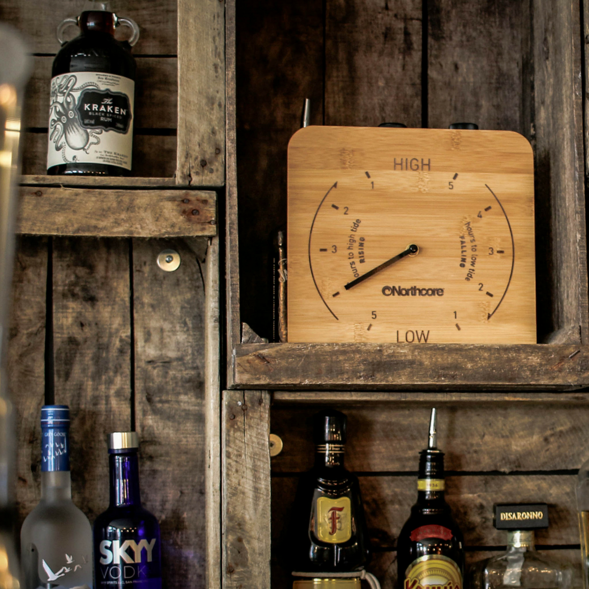 Bamboo Wall Mounted Tide Clock