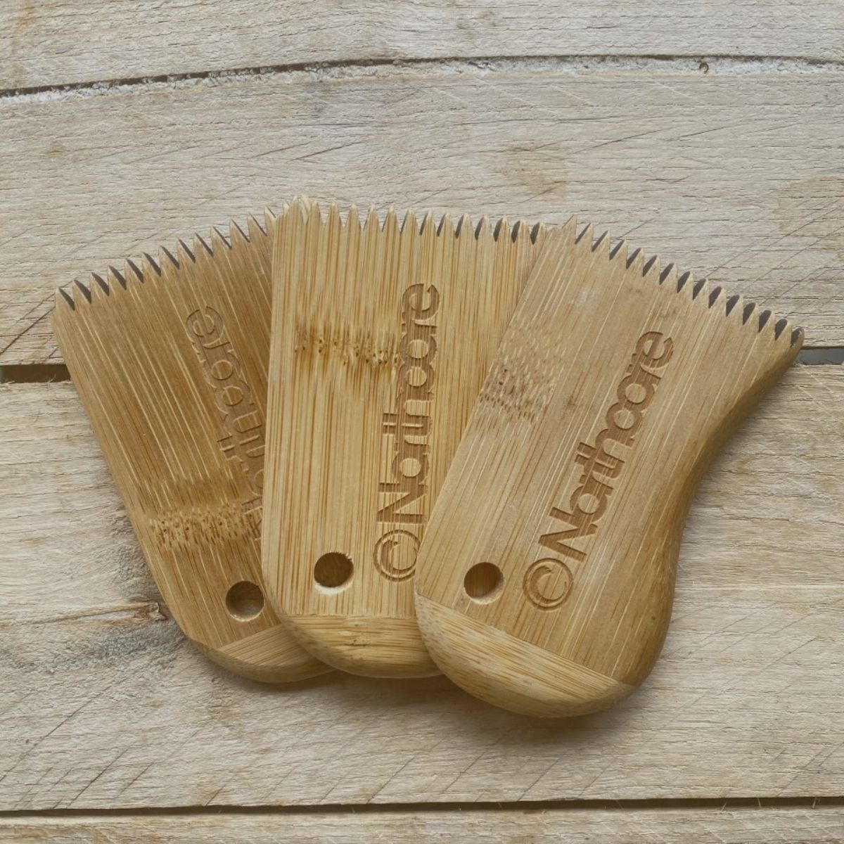 set of 3 bamboo wax combs