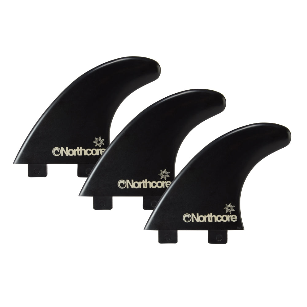 NORTHCORE essentials black surfboard fins