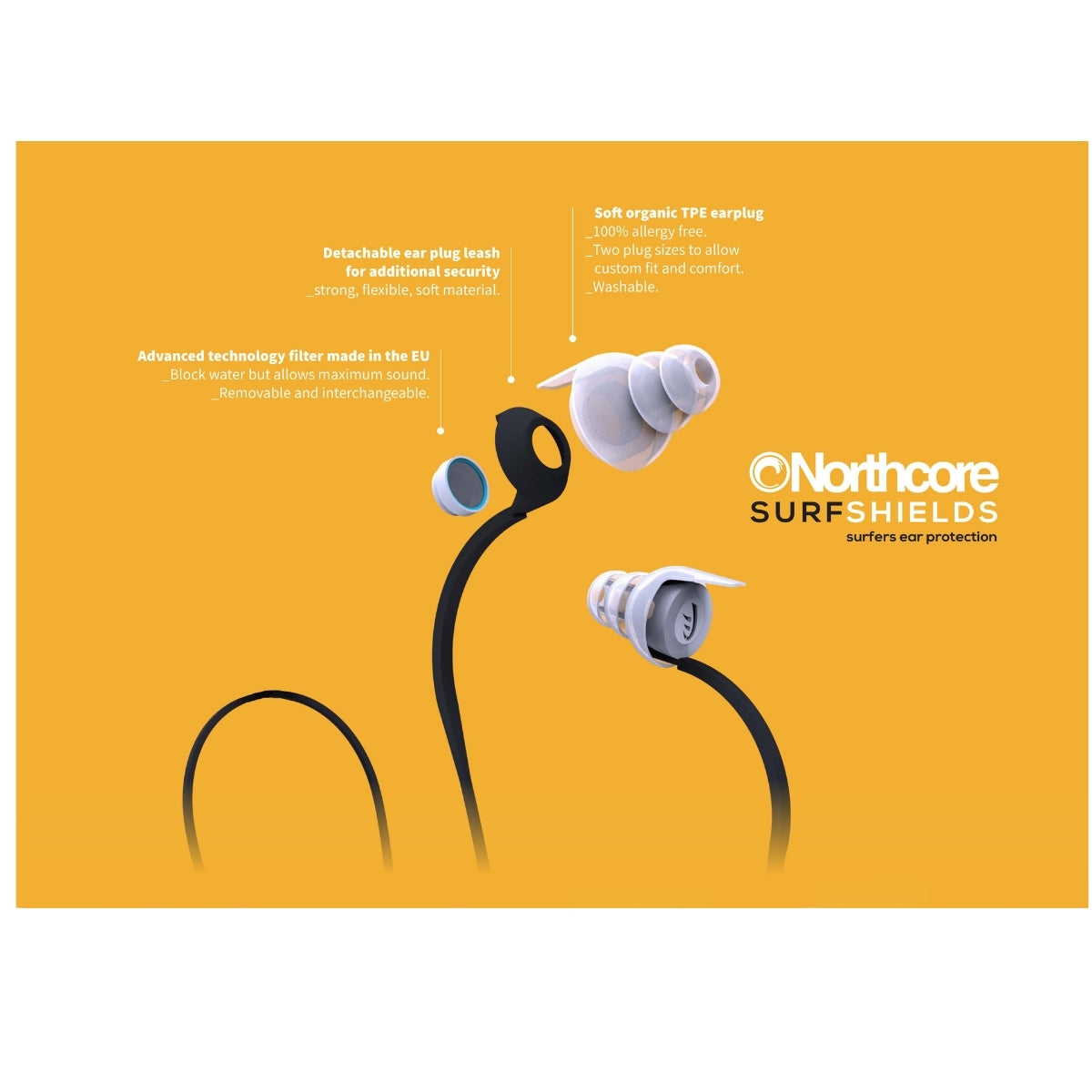 surf shield surfers ear plugs to block water
