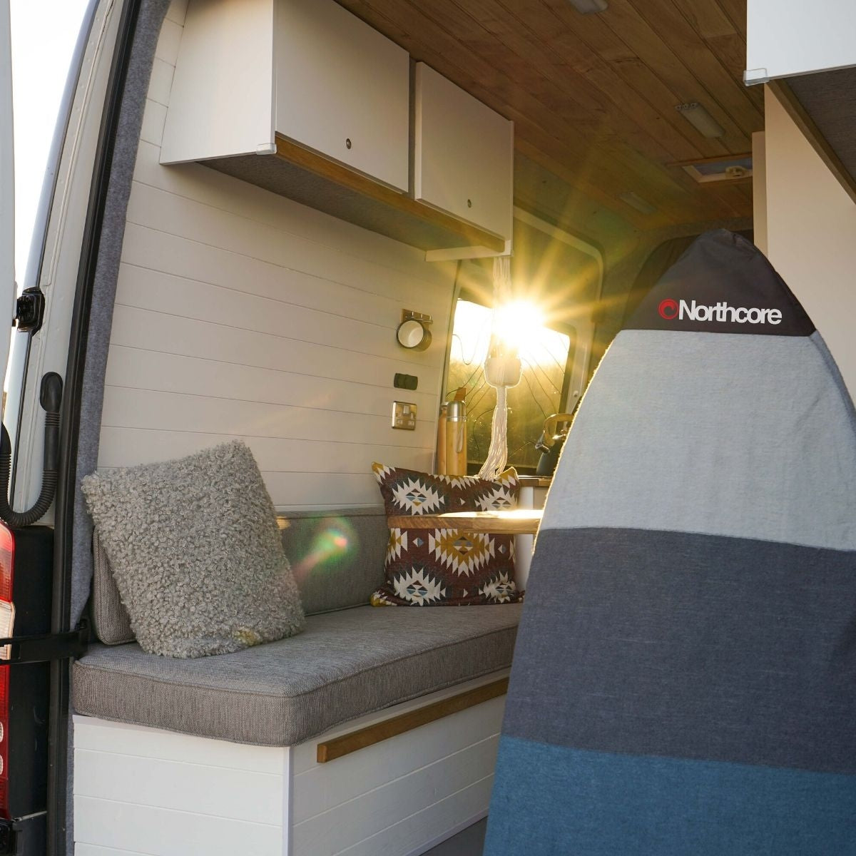 Northcore Retro Stripe Shortboard Sock- 6'0"- Van Life Camper Van