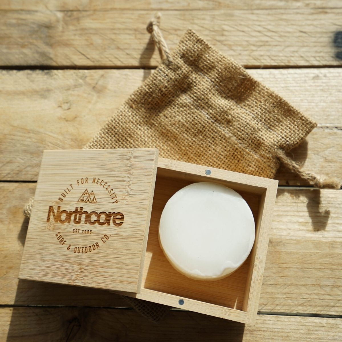 surf wax box made from bamboo
