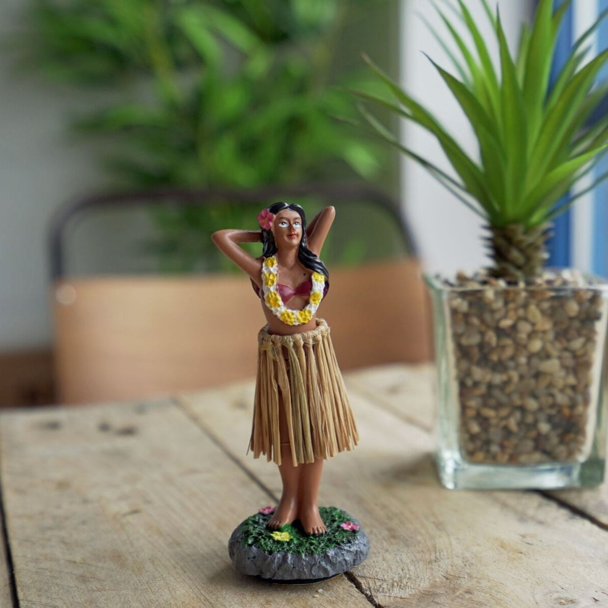 Hawaiian Hula Dashboard Doll